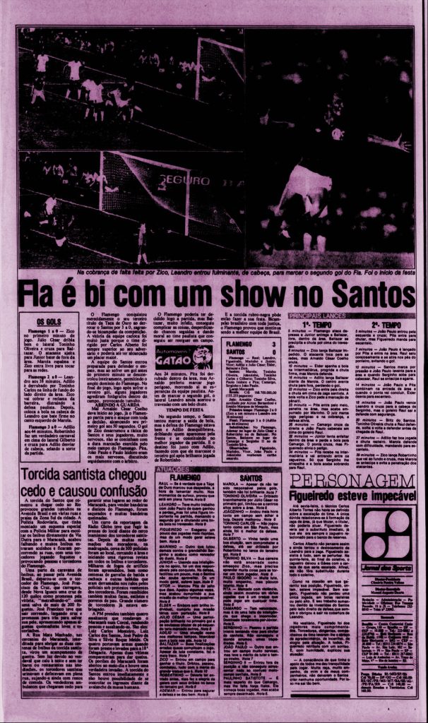 PDF Jornal dos Sports de 30/05/1983 – Flamengo Tricampeão Brasileiro