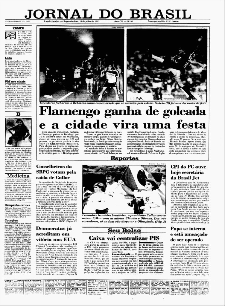 PDF Jornal do Brasil – Flamengo Pentacampeão – 1º e 2º jogos da final