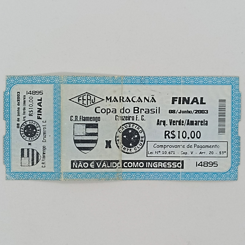 Ingresso Final Copa do Brasil Flamengo x Cruzeiro 2003