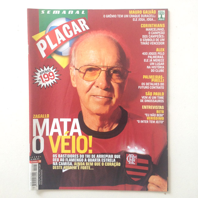 Revista Placar Zagallo Capa Flamengo 2001