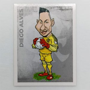 Figurinha álbum Orgulho de ser Rubro-Negro 2019 – Caricatura Diego Alves