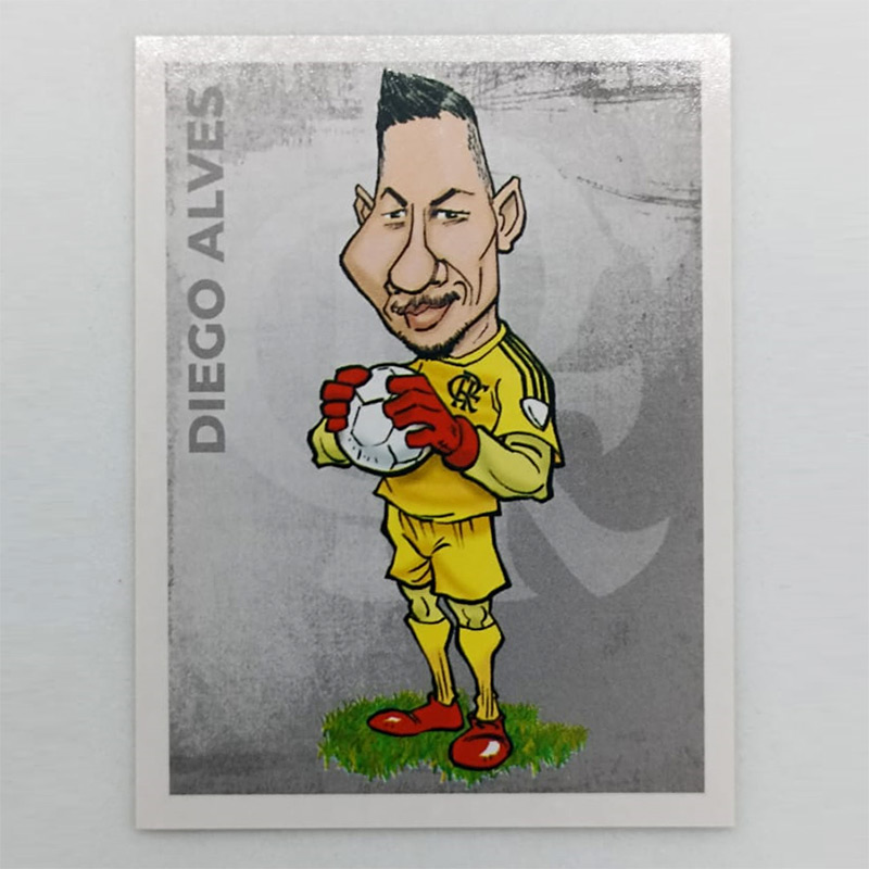Figurinha álbum Orgulho de ser Rubro-Negro 2019 – Caricatura Diego Alves
