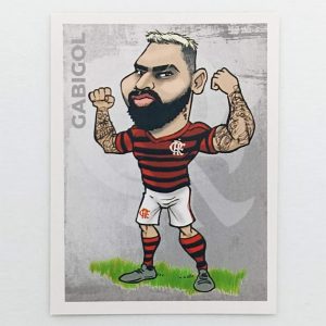 Figurinha álbum Orgulho de ser Rubro-Negro 2019 – Caricatura Gabigol
